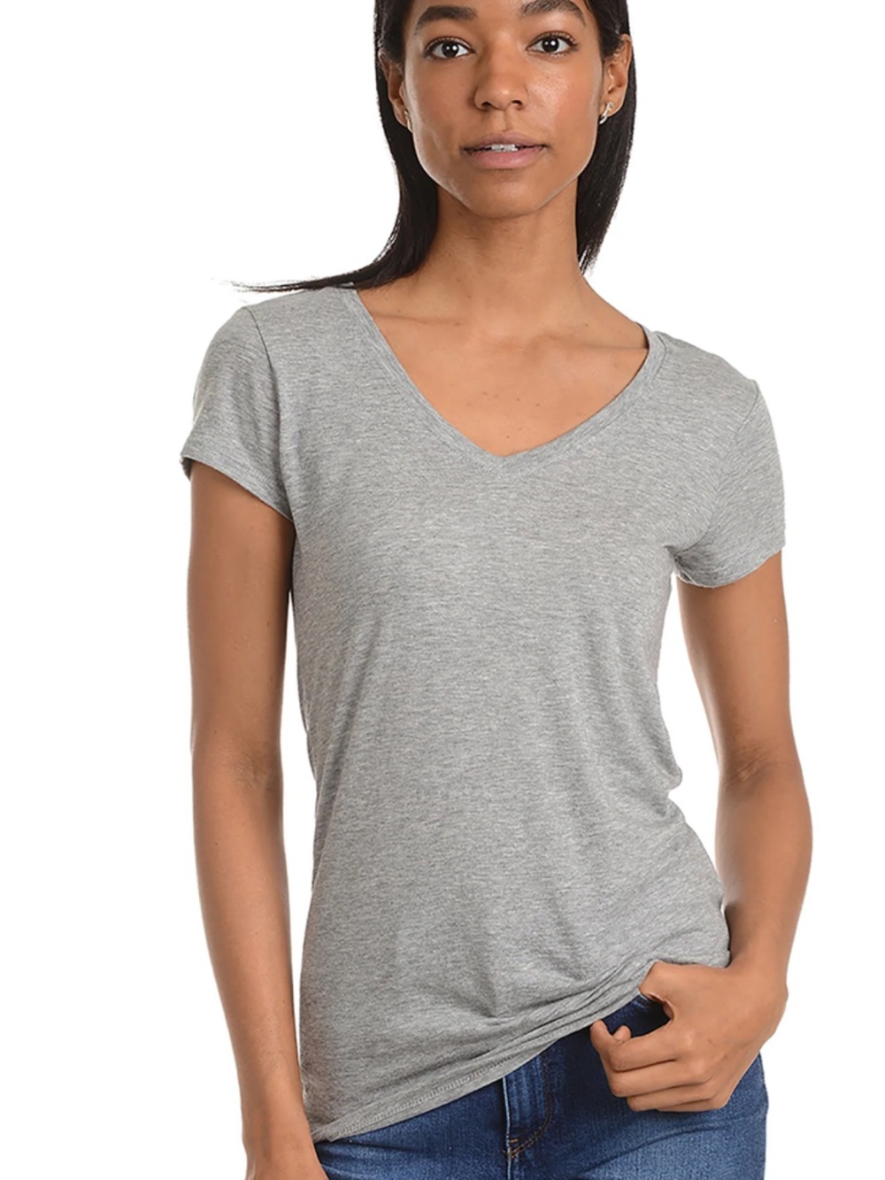 Mott & Bow Fitted V -Neck Marcy Tee
